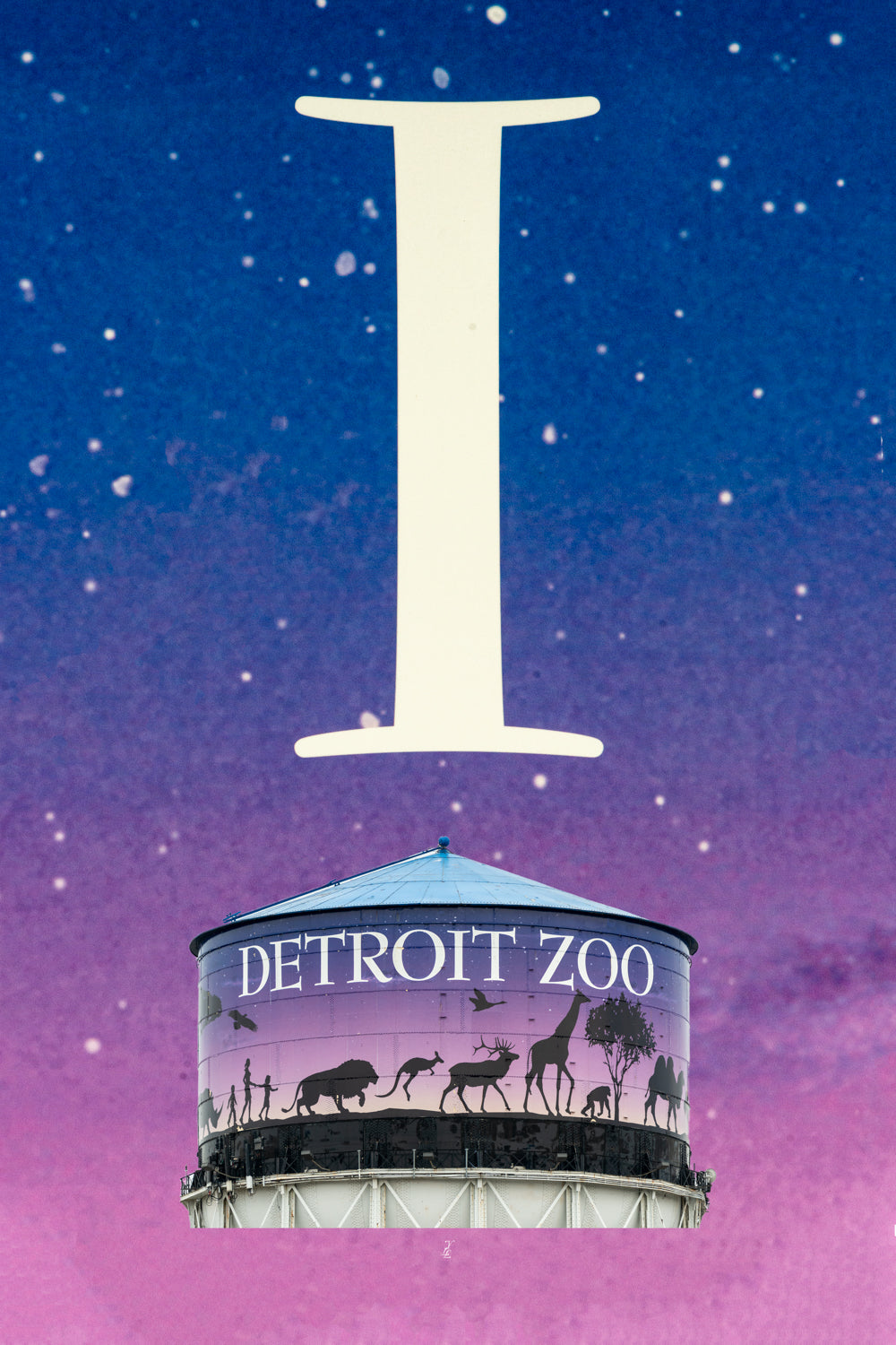 Your Life Letters (YLL) are unique photo letter art from Royal Oak, Michigan that answers the question, "where was this taken?". This letter is the I from the Detroit Zoo Water Tower. Each YLL from A to Z is taken at a location that has memory for the customer and is shown in the upper two thirds of the photo. The sign the letter was taken from is represented in the lower one third of the photo.
